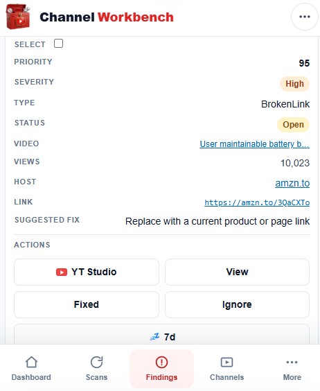 Mobile view of the Channel Workbench revenue-at-risk dashboard